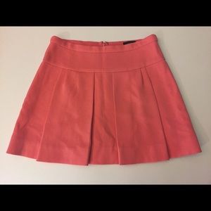 j crew pleated salmon skirt